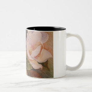 Weiße Blumen Zweifarbige Tasse
