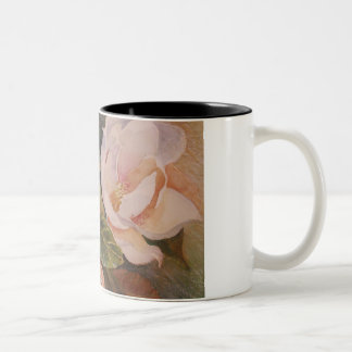 Weiße Blumen Zweifarbige Tasse