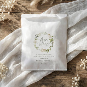 Weiße Blumenaquarell-Sage-Hochzeits-Brautparty Geschenktütchen