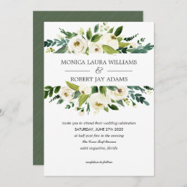 Weiße Blüte | Anspruchsvolle Einladung zur Hochzei