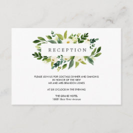 Weiße Blüte | Blume WEDD Empfang Begleitkarte