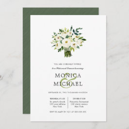 Weiße Blüte | Bouquet Wedding Probe Dinner Einladung