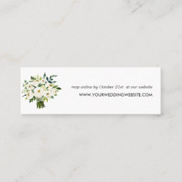 Weiße Blüte | Bouquet Wedding Website Mini Visitenkarte