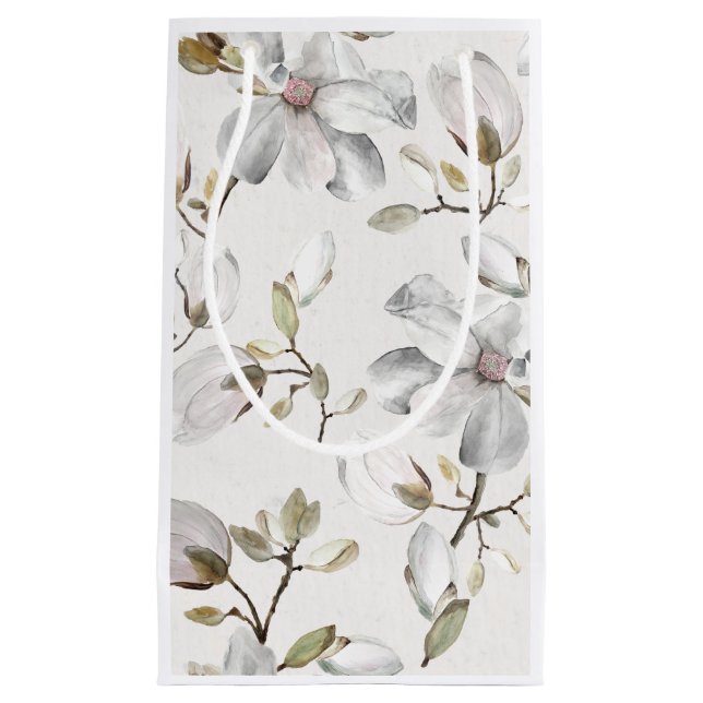 Weiße Blüte Kleine Geschenktüte (Vorderseite)