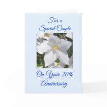 Weiße Blüte Personalisiert 20. Hochzeitstag