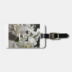 Weiße Blüten-Blumen-Gepäckanhänger Gepäckanhänger
