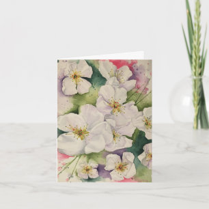 Weiße Blüten Karte