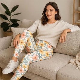Weiße Blüten mit rosa Blütentrauben  Leggings