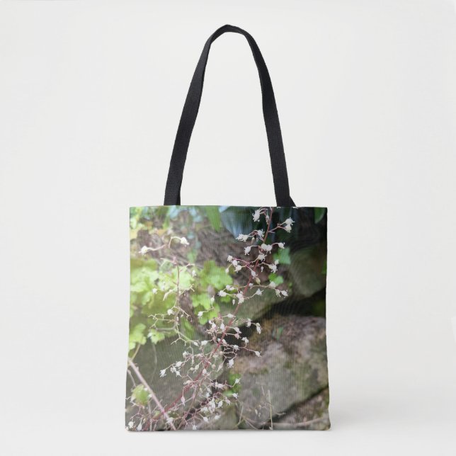 Weiße Blüten-Natur-Tragetasche (Vorderseite)