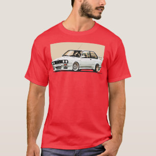 Weiße BMW m3 e30 T-Shirt