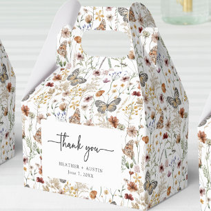 Weiße Boho-Geschenkbox für die Hochzeit Geschenkschachtel