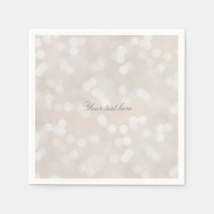 Weiße Bokeh Moderne Glamouröse Elegante Benutzerde Serviette