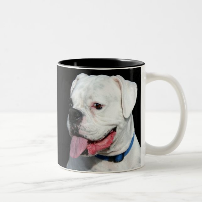 Weiße Boxer-Tasse Zweifarbige Tasse (Rechts)