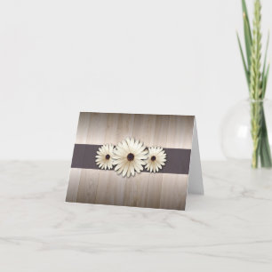 Weiße braune Gänseblümchen UAWG-Hochzeitskarten Einladung