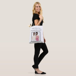 Weiße Brautjungfer Geschenktasche Elegantes Gesche