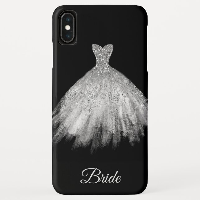 *~* weiße BrautkleiderGlitzer-Braut Case-Mate iPhone Hülle (Rückseite)