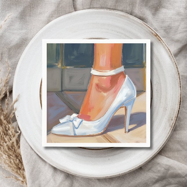 Weiße Brautschuhe Hochzeit Serviette (Von Creator hochgeladen)