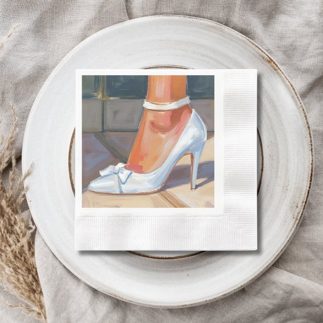 Weiße Brautschuhe Hochzeit Serviette (Von Creator hochgeladen)