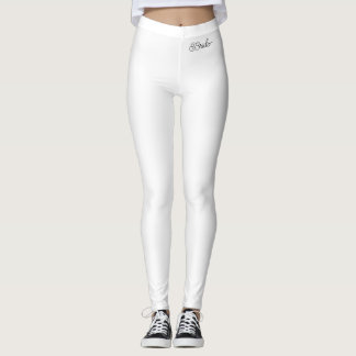 Weiße "Bridge" Sportgeräte - Junggeselinnen-Abschi Leggings