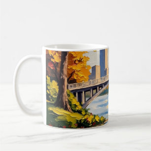 Weiße Brücke über den White River in Indianapolis Kaffeetasse