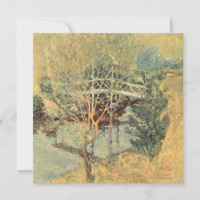 Weiße Brücke von Twachtman, Vintager Impressionism (Vorderseite)