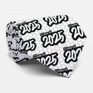 Weiße Brush-Klasse 2025 Neck Tie Krawatte