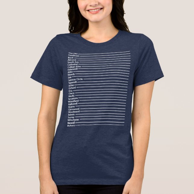 Weiße Bryn Athyn Roads Tee (Vorderseite)
