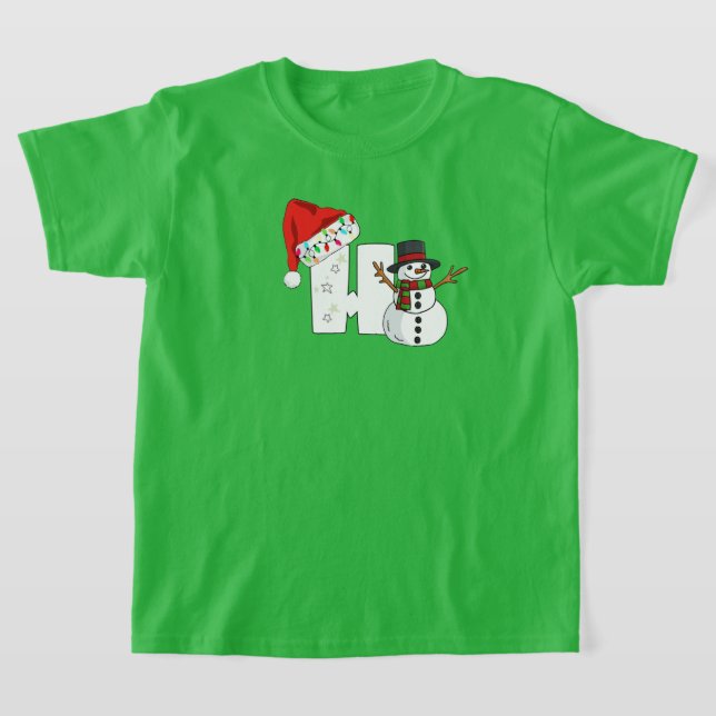 Weiße Buchstabe h Weihnachtsgeschenk  T-Shirt (Ablage )