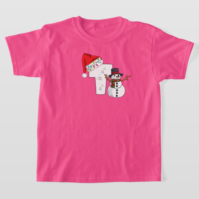 Weiße Buchstabe t Weihnachtsgeschenk  T-Shirt (Ablage )
