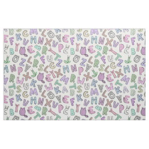 Weiße Buchstaben Stoff