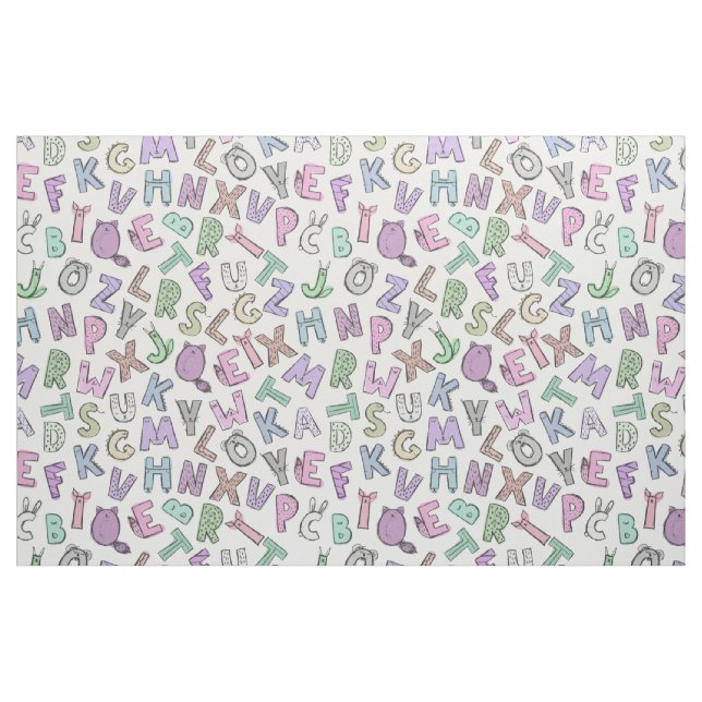 Weiße Buchstaben Stoff (Fat Quarter (45,7 x 55,9 cm))