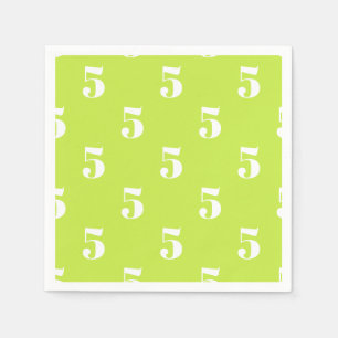 Weiße Buchstabennummer in grün anpassen Serviette