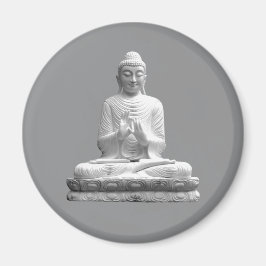 Weiße Buddha-Statue Magnet