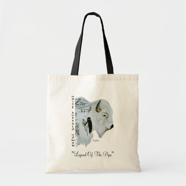 Weiße Büffel-Frauen-Tasche Tragetasche (Vorne)