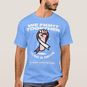 Weiße Burgunder-Schleife Familie Kopf-Hals-Krebs A T-Shirt