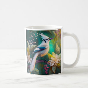 Weiße Büschelente Flügel Jay Fantasie Vogel Kaffeetasse