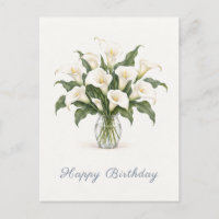 Weiße Calla-Lilien Alles Gute zum Geburtstag