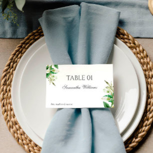 Weiße Calla-Lilien-Hochzeitsplatzkarte