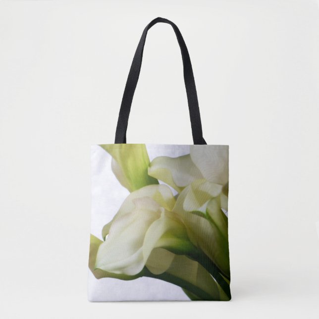 Weiße Calla-Lilien-Taschen-Tasche LK (Vorderseite)