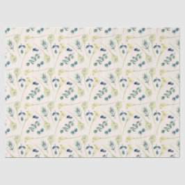 Weiße Calla Lily und Eukalyptus Seidenpapier