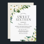 Weiße Champagner-Blume Elegant Sweet 16 Einladung<br><div class="desc">Blume Weißer Champagner Elegante Quinceanera Einladung Siehe Matching Kollektion im Nest- und Nestladen</div>