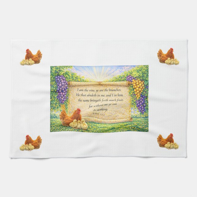 Weiße christliche Küchenhandtücher Geschirrtuch (Horizontal)