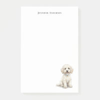 Weiße Cockapoo-Aquarell-Personalisierung