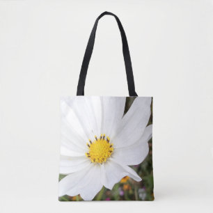Weiße Cosmos-Blumen-Tasche