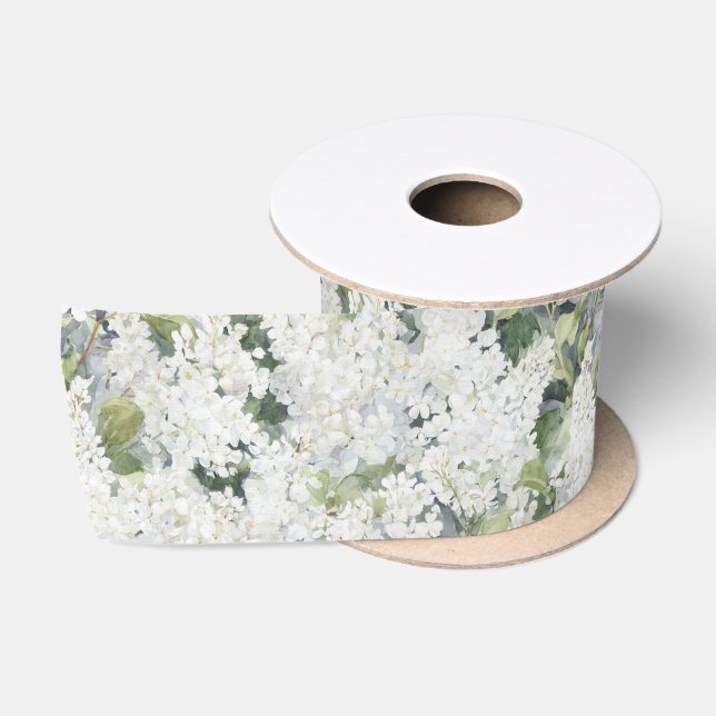 Weiße Creme-Blumen Hochzeit Chic Satinband (Spule)