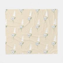Weiße Creme Tropical Floral Sommer