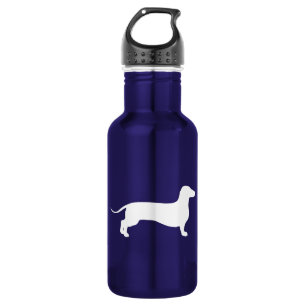 Weiße Dackel Trinkflasche