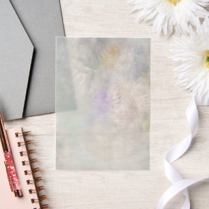 Weiße Dahlien mit Lila und blauen Akzenten