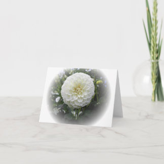 Weiße Dahlienblume Karte