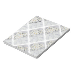 WEISSE DAISY BOUQUET KUNSTBARE NOTENPAD NOTIZBLOCK